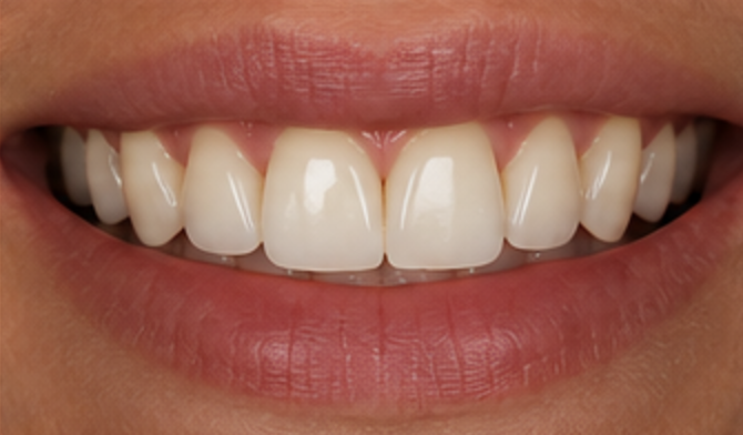 After composite bonding — actual Aesthetic Edge patient