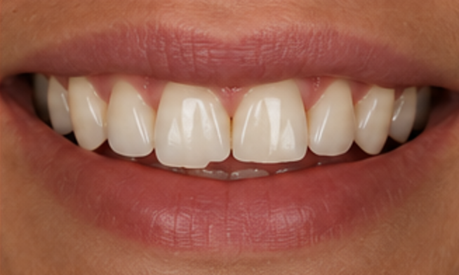 Before composite bonding — actual Aesthetic Edge patient