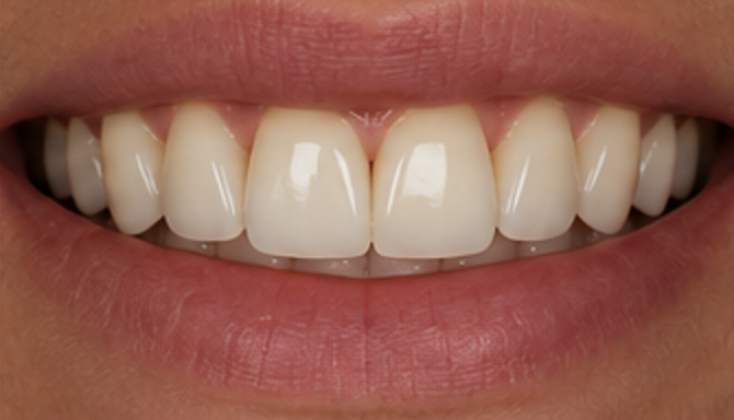 After cosmetic crown — actual Aesthetic Edge patient